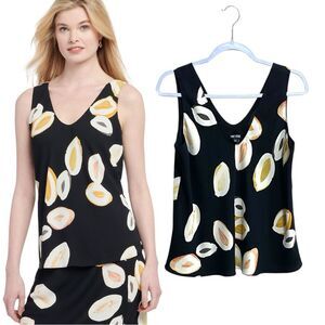 Nic + Zoe Lemon Squeeze Tank Top Black Multicolor – Petite Medium PM